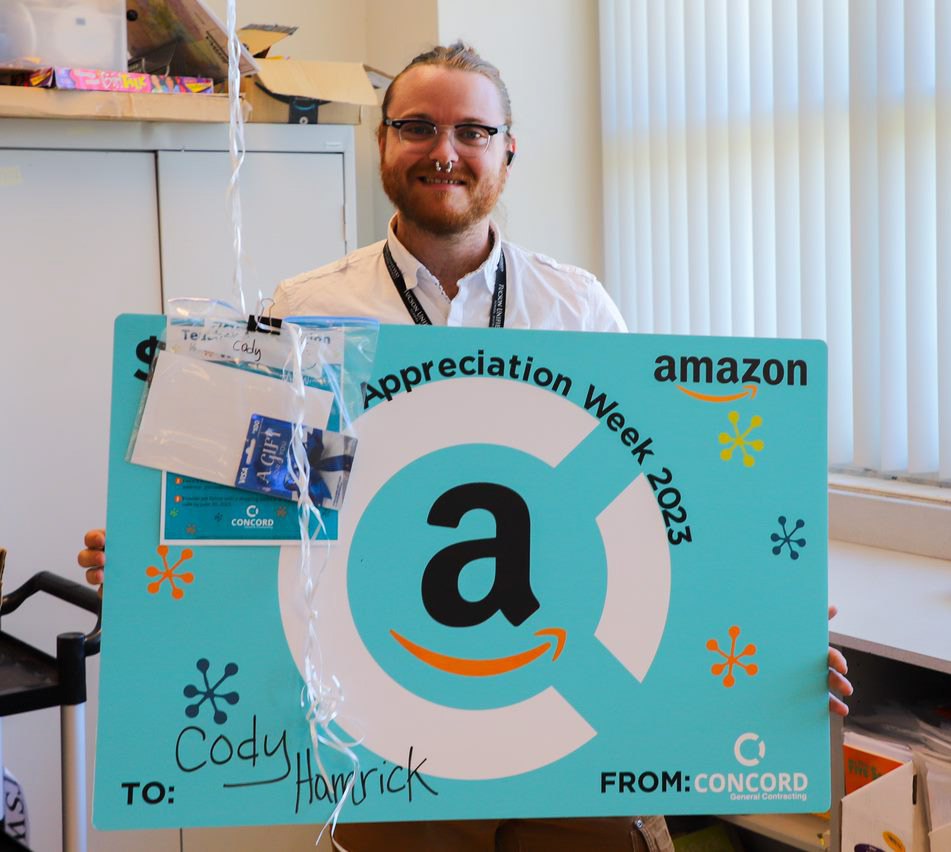 Cody Hamrick is one of two Ƶapp High Magnet School teachers recognized as a Teacher of the Year by Concord General Contracting.